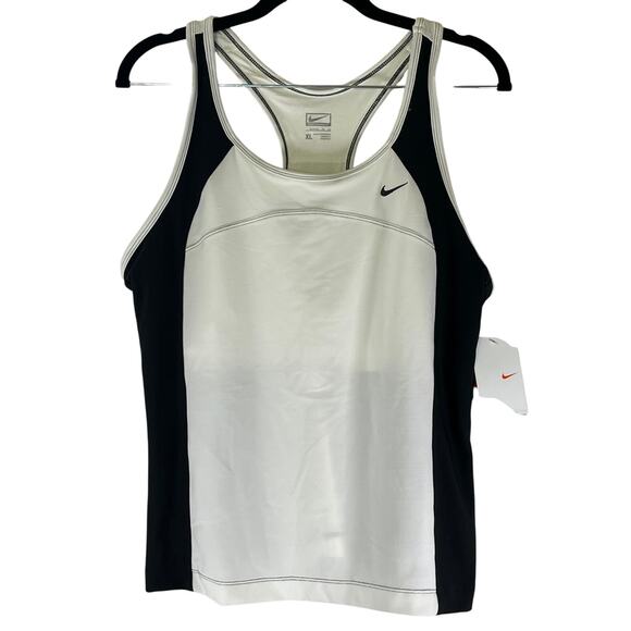Nike White Black Athletic Tank Top Regular Size XL NWT - Picture 1 of 6